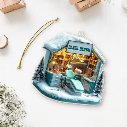 Personalized Dental 2D Flat Ornament, Custom Christmas Ornament, Dental Assistant Christmas Decor, Dental Hygienist Gift, Dentist Gift