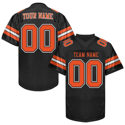 Custom Black Aqua Football Jersey Name Number Logo, Black Teal Football Uniform Men Women Youth Kid Game Day Sports Jersey Streetwear Jersey