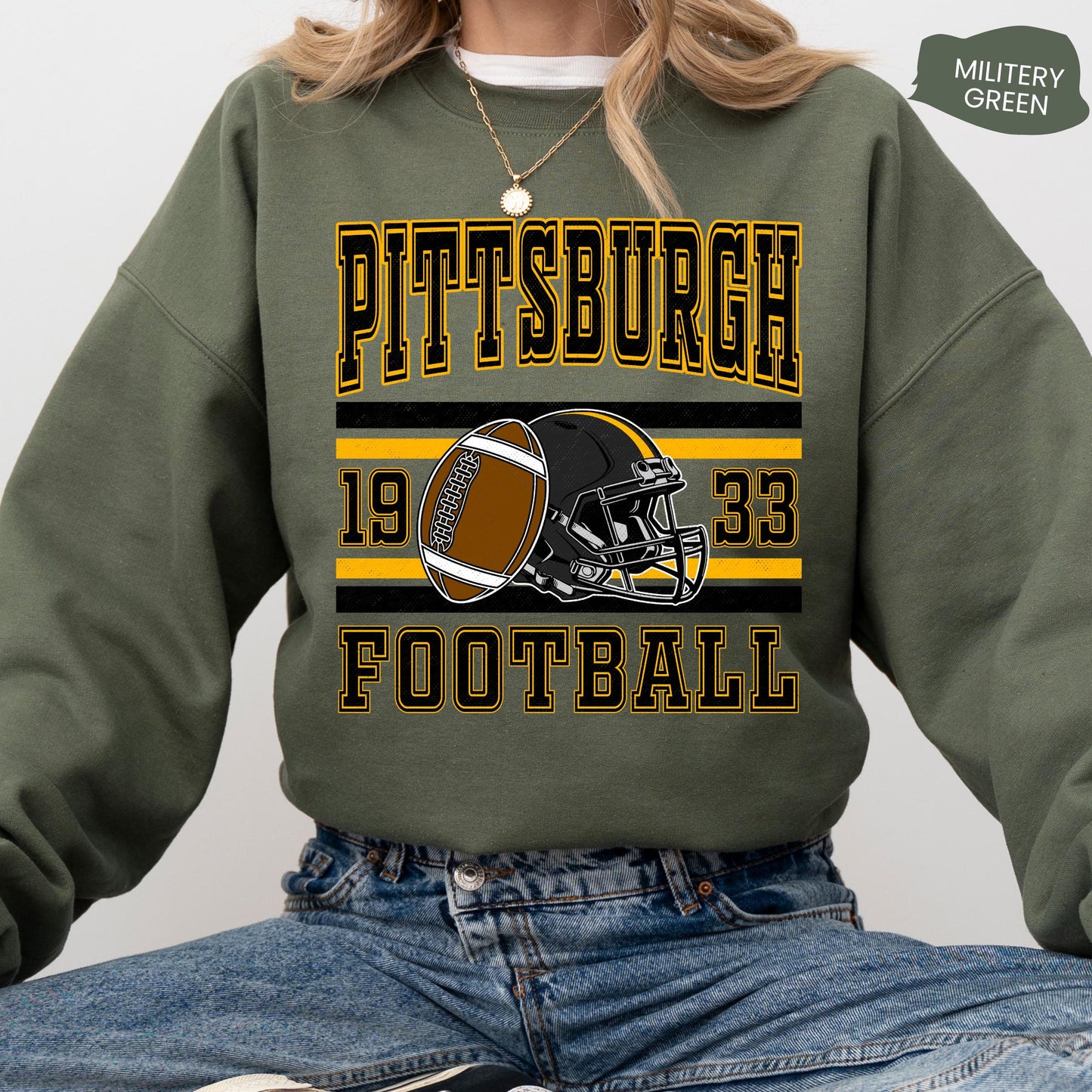Pittsburgh Football Sweatshirt, Trendy Football Game Day Shirt, Popular Woman Sports Gear, Pittsburgh Football Tee For Kids