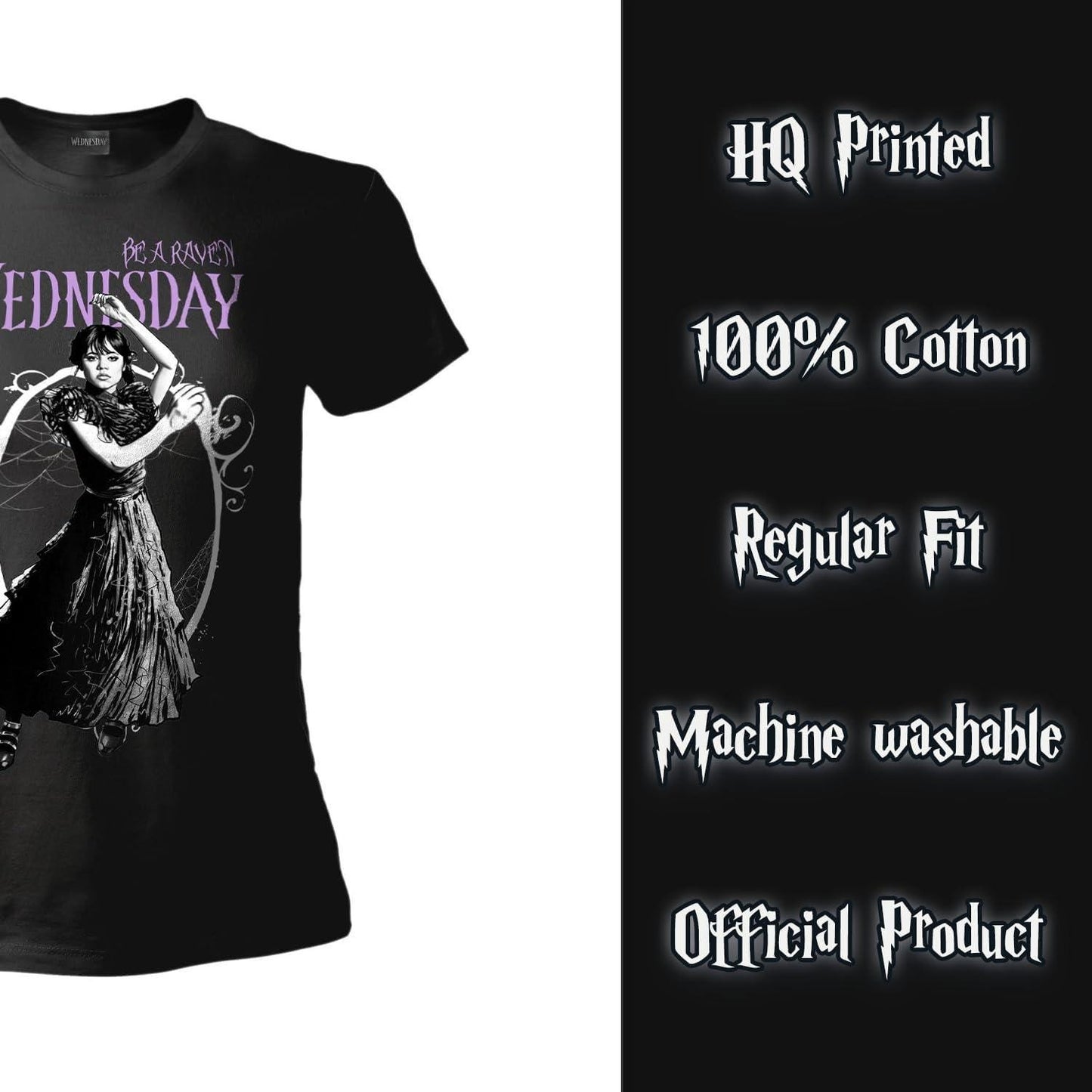 Wednesday Be a Raven 3D T-Shirt Wednesday Family Addams