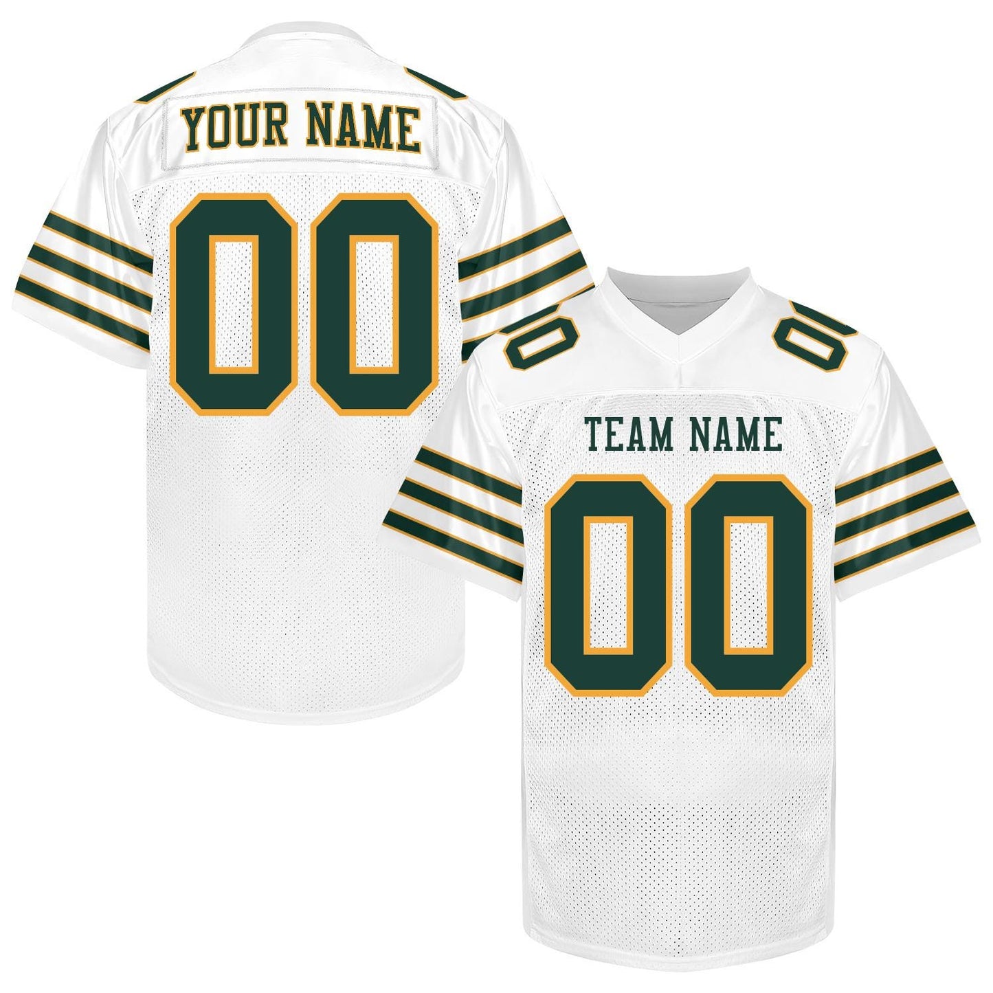 Customized Green Yellow Football Jersey Men Women Youth Kid, Football Shirt Printed Name Number and Logo, Practice Football Sports Uniform