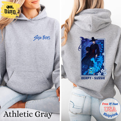 Saja Boys Kpop Demon Hunters Hoodie, Jinu Derpy Sussie Shirt, Anime Lowers Shirt, Gift for Kpop Fan, School Shirt Designs