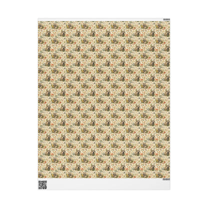 Racoon Wrapping Paper Adorable Forest Animal Theme Gift Wrap for Nature Inspired Baby Showers and Kids Parties #13