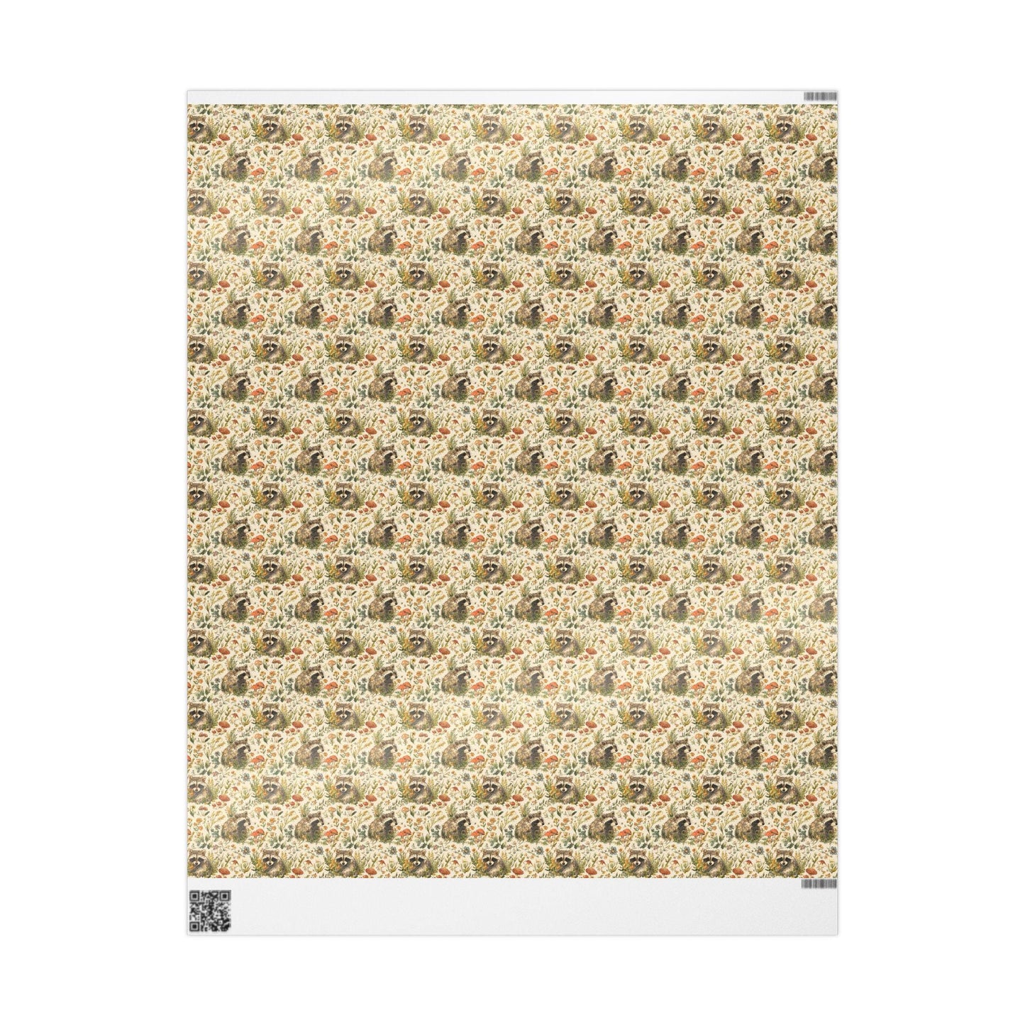 Racoon Wrapping Paper Adorable Forest Animal Theme Gift Wrap for Nature Inspired Baby Showers and Kids Parties #13
