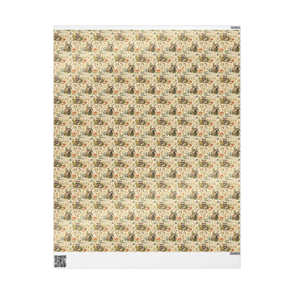 Racoon Wrapping Paper Adorable Forest Animal Theme Gift Wrap for Nature Inspired Baby Showers and Kids Parties #13