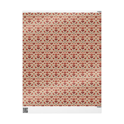 Scandi Christmas Wrapping Paper Winter Nordic Gift Wrap with Folk Elements Snowflakes and -42a9-4ab4-b4ce-df0d3945c003_0_wrapping_paper_fill