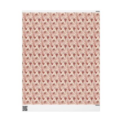 Watercolor Baptism Wrapping Paper Christian Coquette Style | Elegant Gift Wrap for Baby Girl Christening Ceremony #5