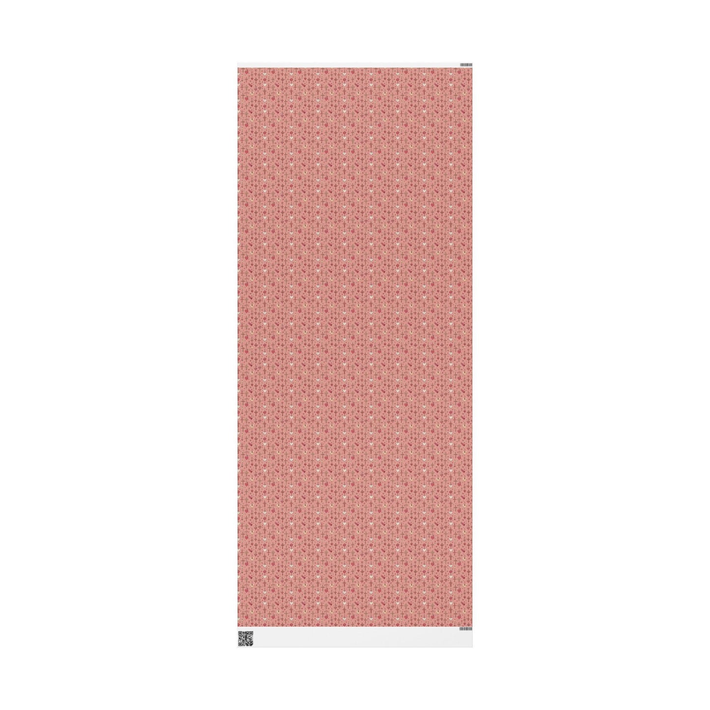 Watercolor Christian Gift Wrap Baptism Theme | Coquette Aesthetic Wrapping Paper for Baby Girl Christening #8