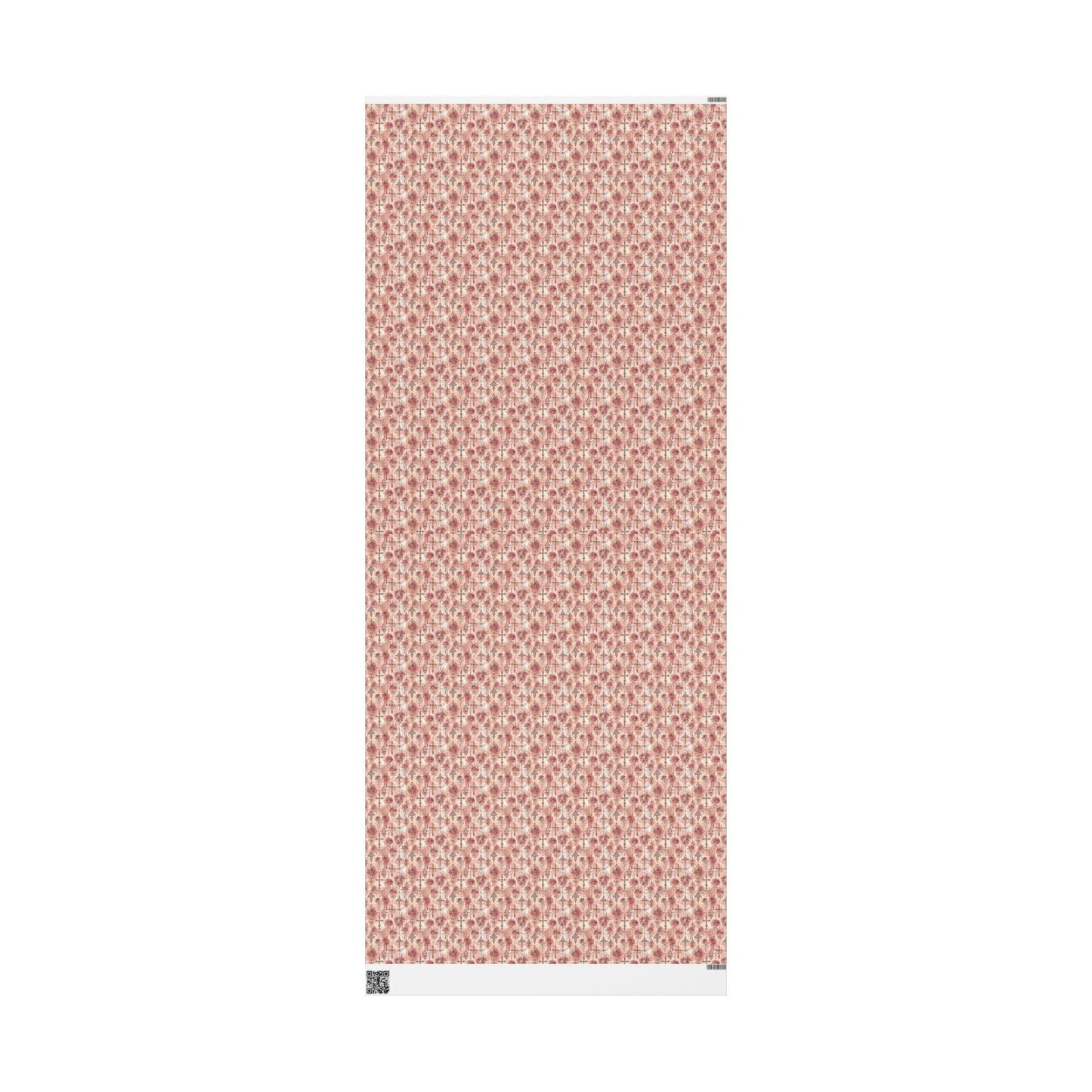 Watercolor Christian Baptism Wrapping Paper | Elegant Coquette Gift Wrap for Baby Girl Christening Celebration #11