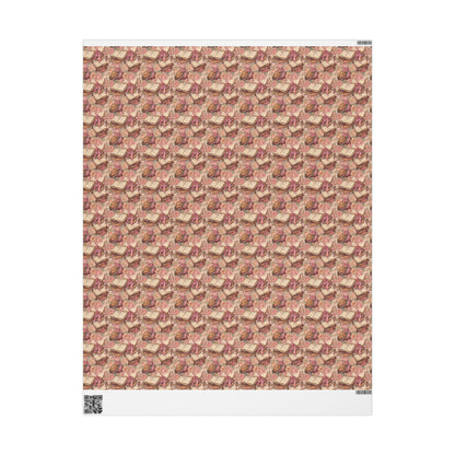 Elegant Christian Baptism Wrapping Paper | Coquette Watercolor Gift Wrap for Baby Girl #22