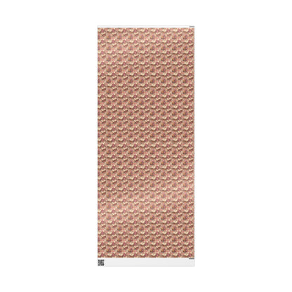 Elegant Christian Baptism Wrapping Paper | Coquette Watercolor Gift Wrap for Baby Girl #22