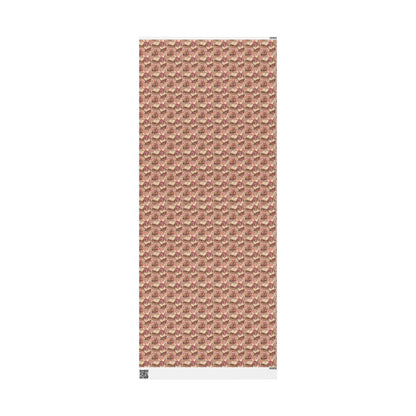 Elegant Christian Baptism Wrapping Paper | Coquette Watercolor Gift Wrap for Baby Girl #22