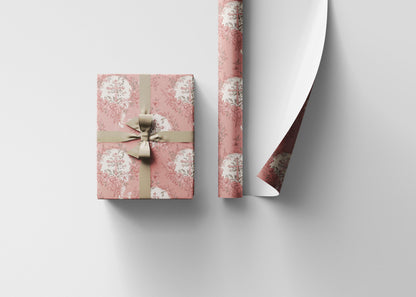 Baptism Wrapping Paper Christian Theme | Watercolor Coquette Style Gift Wrap for Girls | Christening Present Paper #3