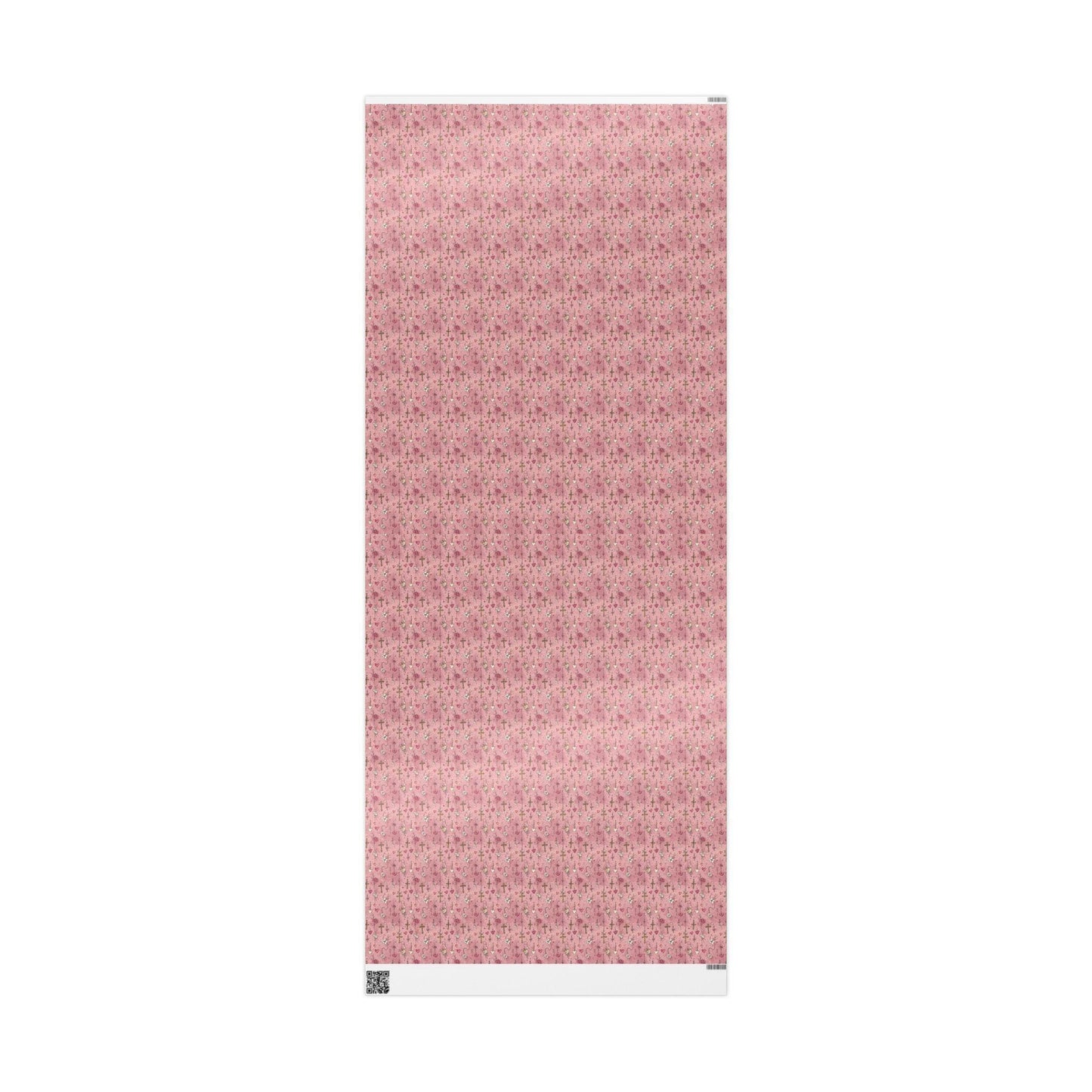 Baptism Gift Wrap Christian Watercolor Design | Coquette Aesthetic Wrapping Paper for Girls | Christening Packaging #7