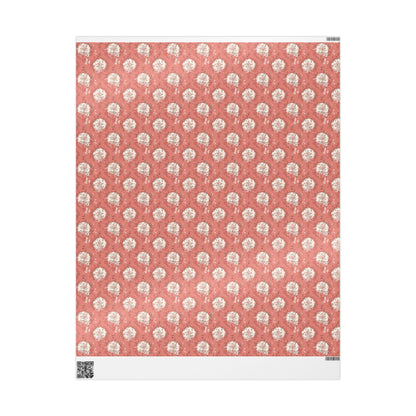 Baptism Wrapping Paper Christian Theme | Watercolor Coquette Style Gift Wrap for Girls | Christening Present Paper #3