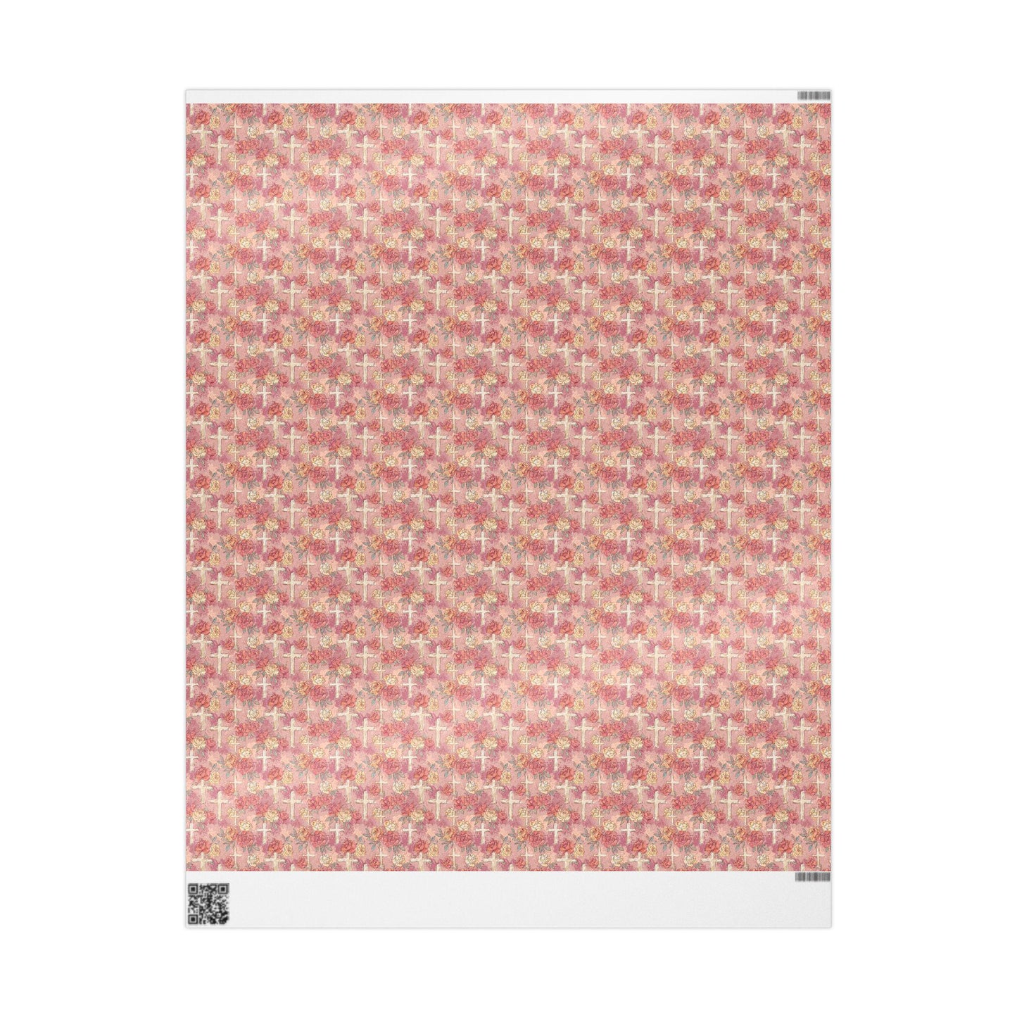 Baptism Wrapping Paper for Girls | Christian Coquette Aesthetic Gift Wrap | Watercolor Christening Paper #10
