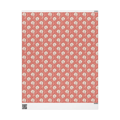 Baptism Wrapping Paper Christian Theme | Watercolor Coquette Style Gift Wrap for Girls | Christening Present Paper #3