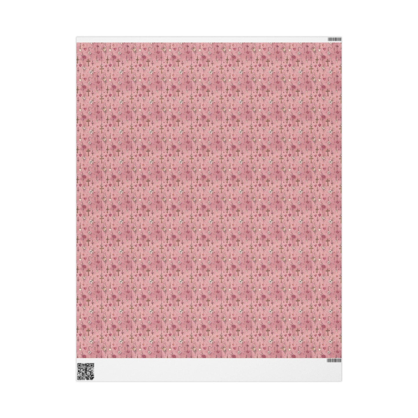 Baptism Gift Wrap Christian Watercolor Design | Coquette Aesthetic Wrapping Paper for Girls | Christening Packaging #7