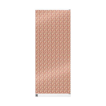 Christian Baptism Wrapping Paper Watercolor Coquette Style | Baby Girl Christening Gift Wrap | Elegant Religious Gift Paper #1