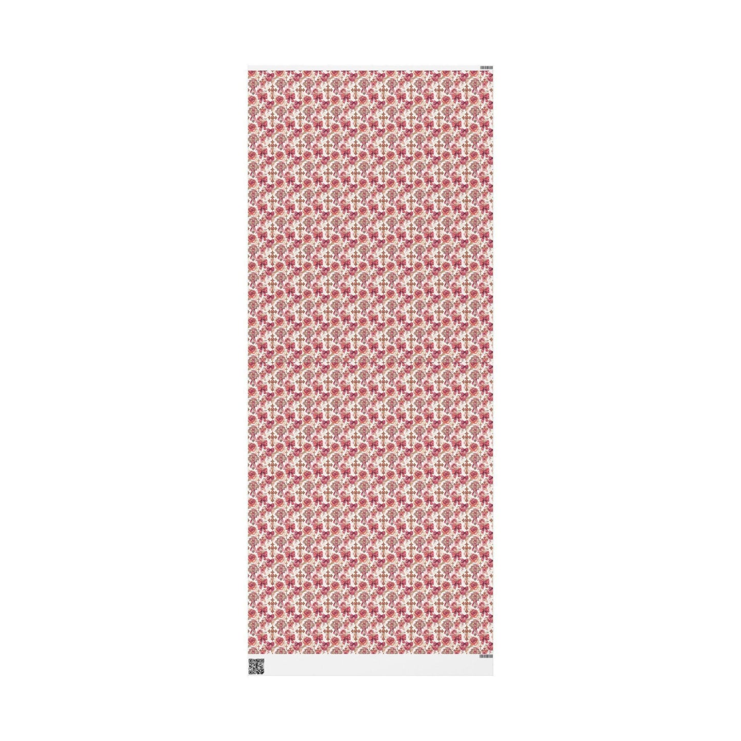 Christian Coquette Gift Wrap Baptism Theme | Watercolor Wrapping Paper for Baby Girl Christening #13