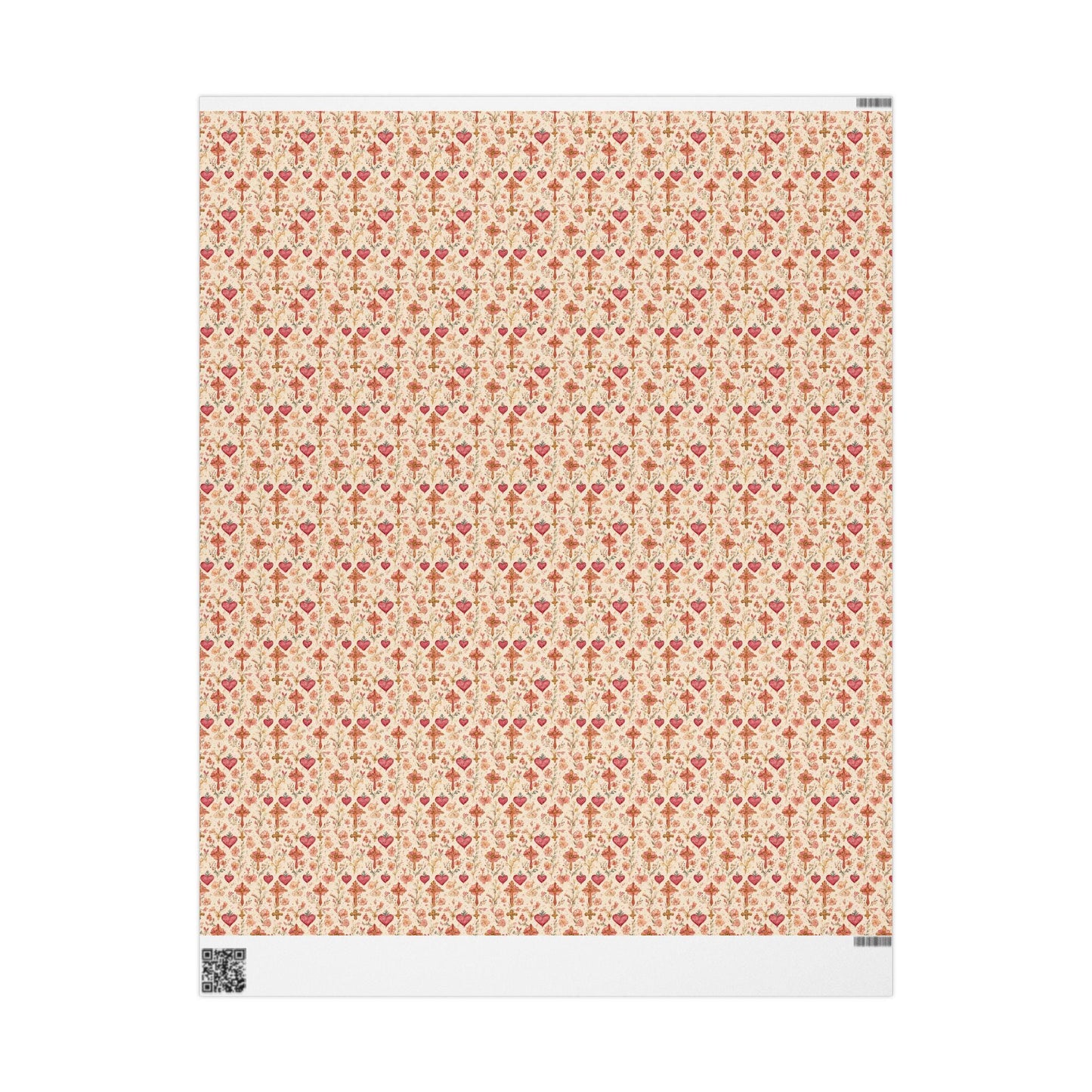 Christian Wrapping Paper for Baptism | Watercolor Coquette Gift Wrap | Christening Present Paper for Baby Girls #6