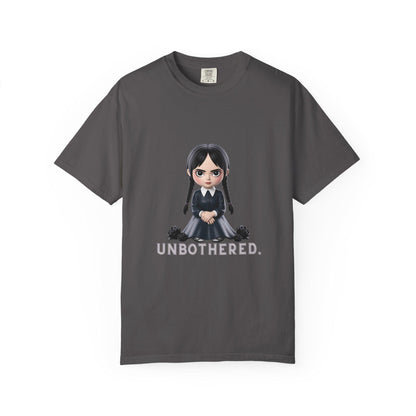 Unbothered Wednesday Addams Inspired T-Shirt | ADULT Gothic Aesthetic Comfort Colors Tee | Spooky Season Streetwear Unisex Shirt