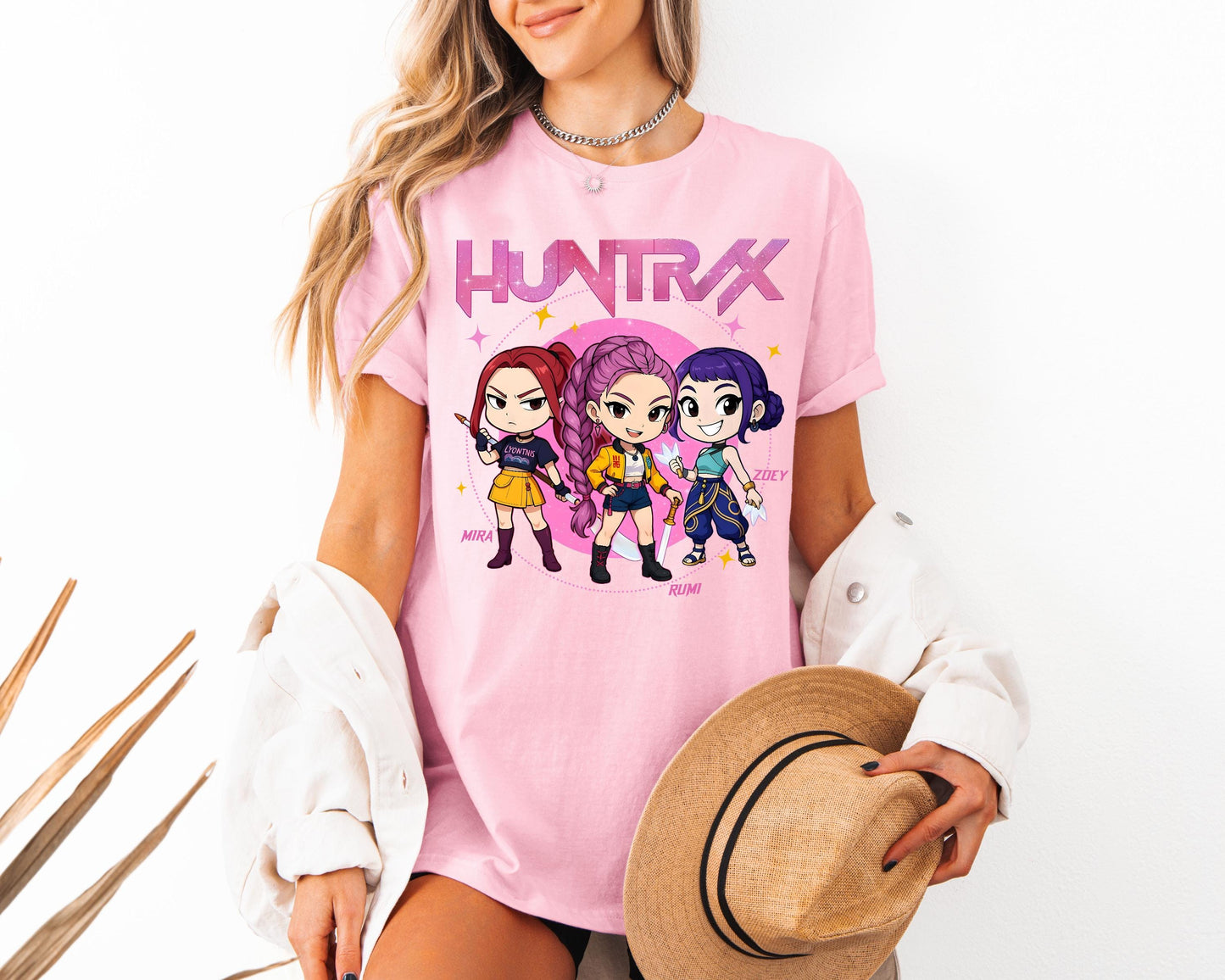 Kpop Demon Hunters Shirt, Huntrix Girl T-Shirt, Kpop idol group Shirt, Mira, Rumi, Joey Shirt,Demon Hunter Merch, Saja Boys Shirt