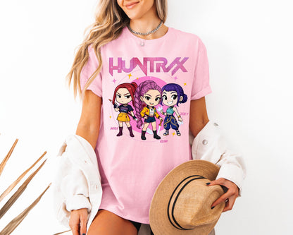 Kpop Demon Hunters Shirt, Huntrix Girl T-Shirt, Kpop idol group Shirt, Mira, Rumi, Joey Shirt,Demon Hunter Merch, Saja Boys Shirt