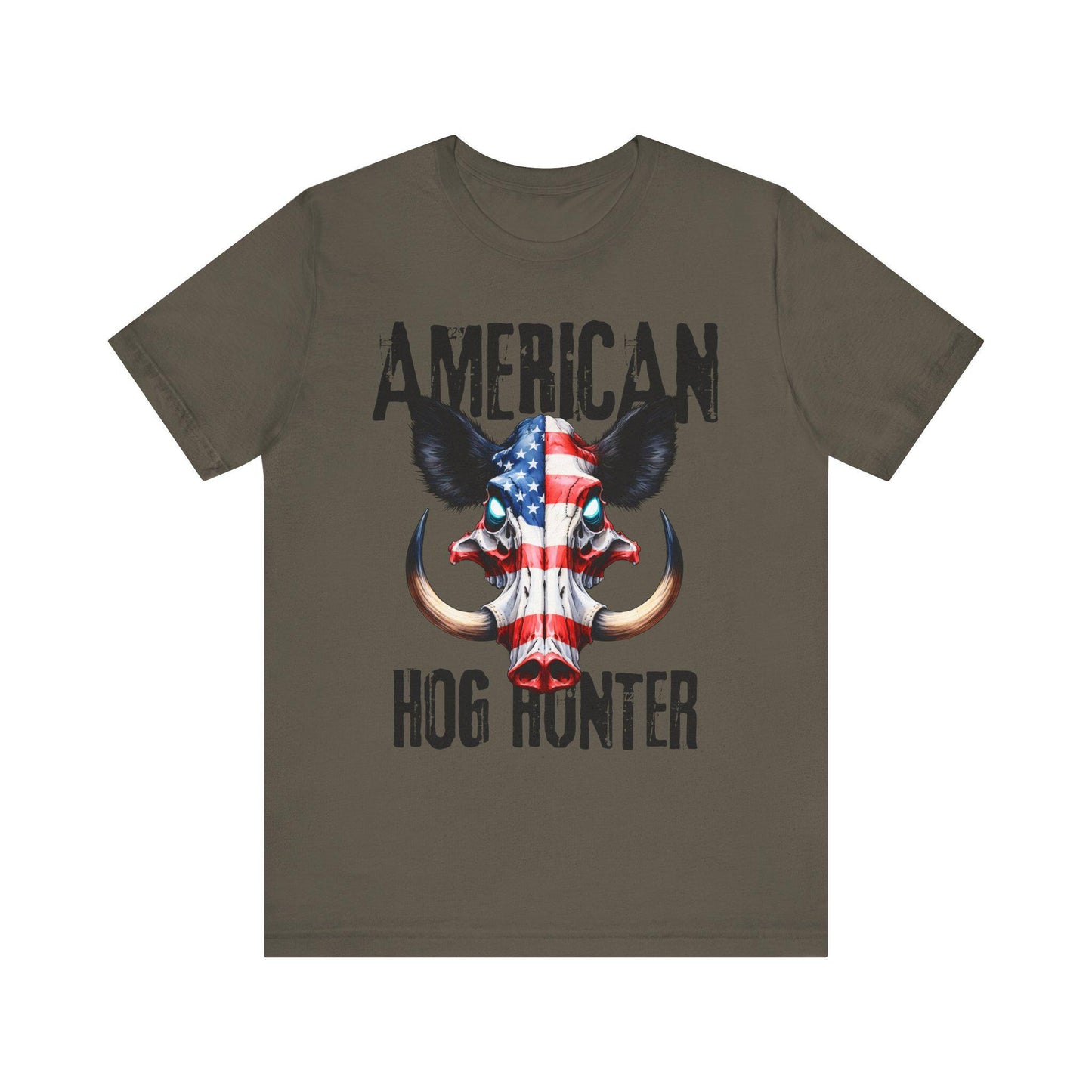 Adult American Hog Hunter Tee: Soft Graphic T-shirt for Hunters