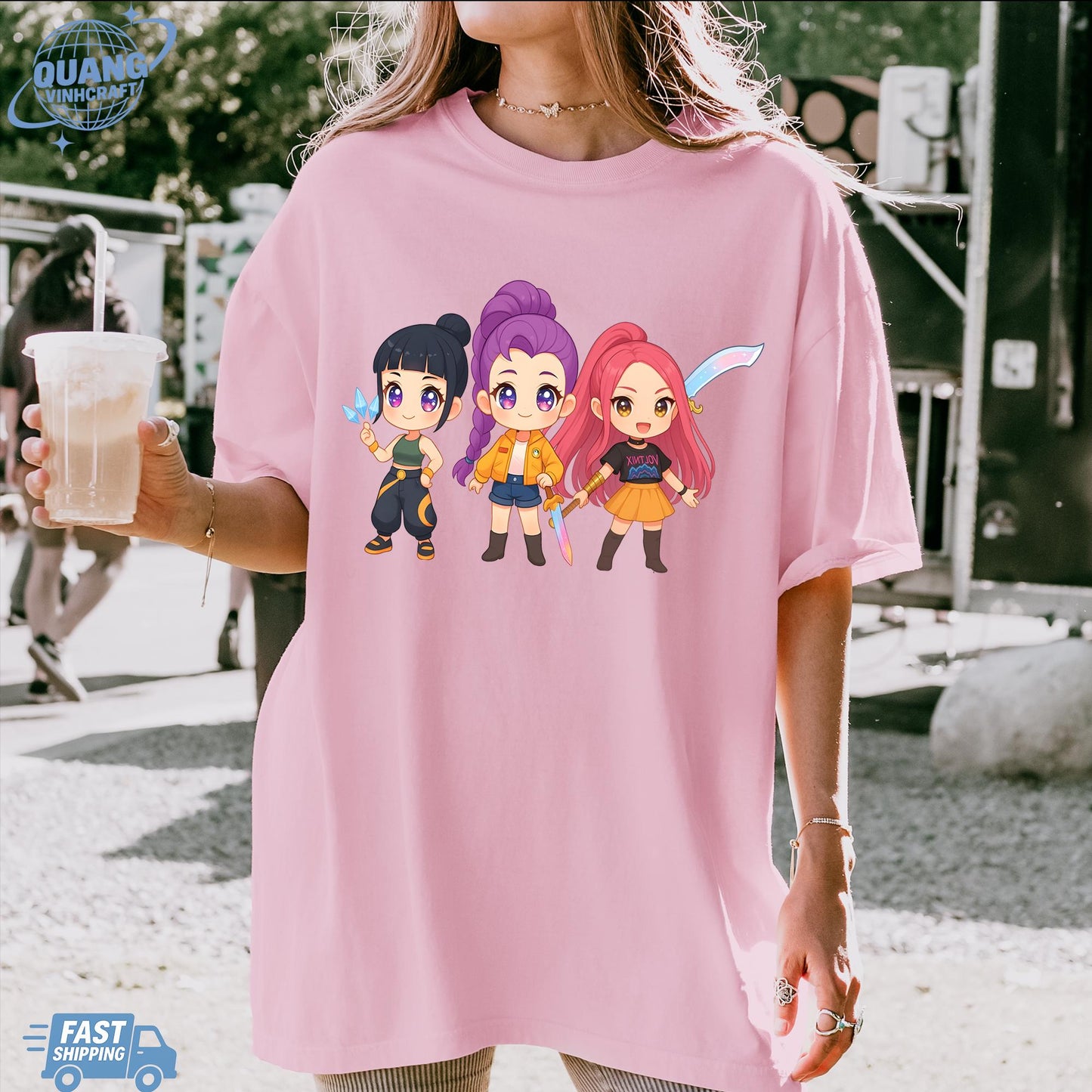Kpop Huntrix Shirt, Kpop Demon Hunters Shirt, Kpop Huntrix Tee, Mira, Rumi, Zoey, Derpy Tiger Tee, Gift for Huntrix fans, Saja Boys Fans