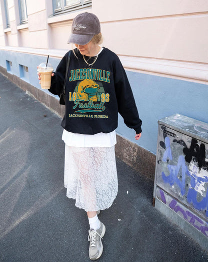 Retro Jacksonville Football 90s Style Sweatshirt, Jacksonville Football Shirt, Jacksonville Fan Shirt, Sunday Football Tee, Game Day Shirt