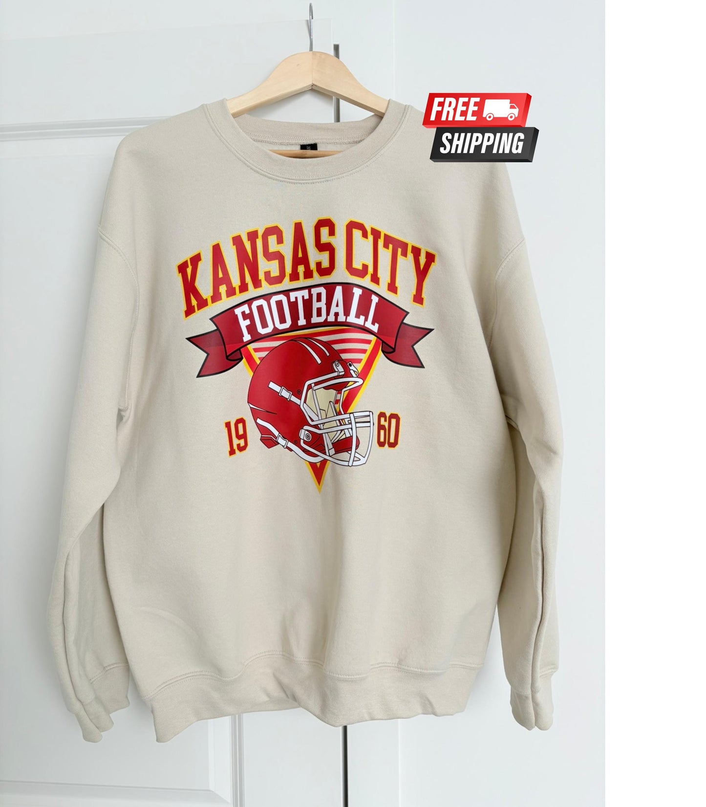 Kansas City Football 90s Style Shirt, Retro Kansas City Football Crewneck Sweatshirt, Football Shirt, Kansas City Fan Gifts