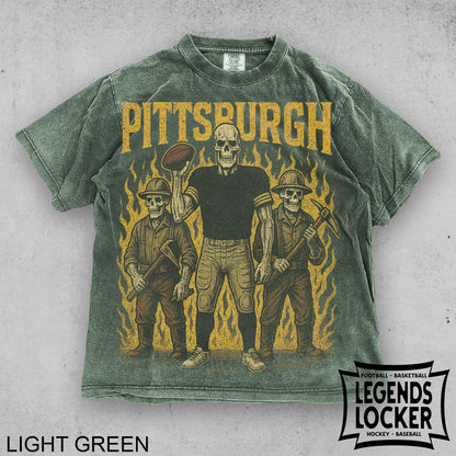 Pittsburgh Football T-Shirt, Vintage Steel City Football Tee, Old School Sunday Football Shirt, Football Fan Apparel