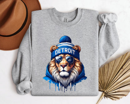 Detroit Football Sweatshirt And Hoodie, Detroit Football Sports Gear,  Detroit Game Day Shirt, Detroit Football Varsity Shirt