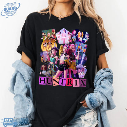 Kpop Huntrix Shirt, Kpop Demon Hunters Shirt, Kpop Huntrix Tee, Mira, Rumi, Zoey, Derpy Tiger Tee, Gift for Huntrix fans, Saja Boys Fans