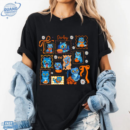 Kpop Demon Hunters Tiger Fall Shirt, Merch Kpop Shirt, Hunters Tiger fan, Derpy Tiger And Bird Demon Hunter Tiger Tee,Cute Horror Tiger