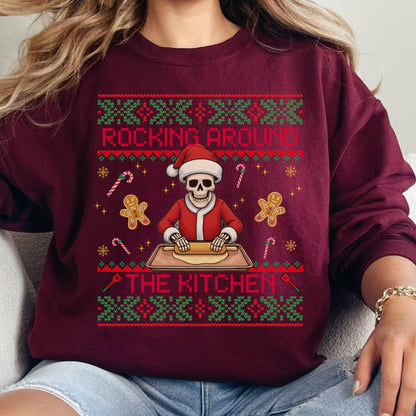 Rockin' Around the Christmas Tree Shirt Ugly Christmas Sweater Gift for Baker Funny Secret Santa Gift Ideas GingerBread Sweater
