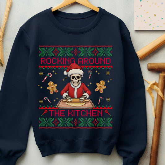 Rockin' Around the Christmas Tree Shirt Ugly Christmas Sweater Gift for Baker Funny Secret Santa Gift Ideas GingerBread Sweater