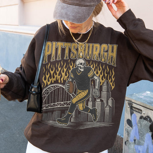 Pittsburgh Football Retro Style Shirt, Pittsburgh Sweatshirt, Graphic Tee Gift For Football Fan Sports, Game Day Shirt, Pittsburgh Fan
