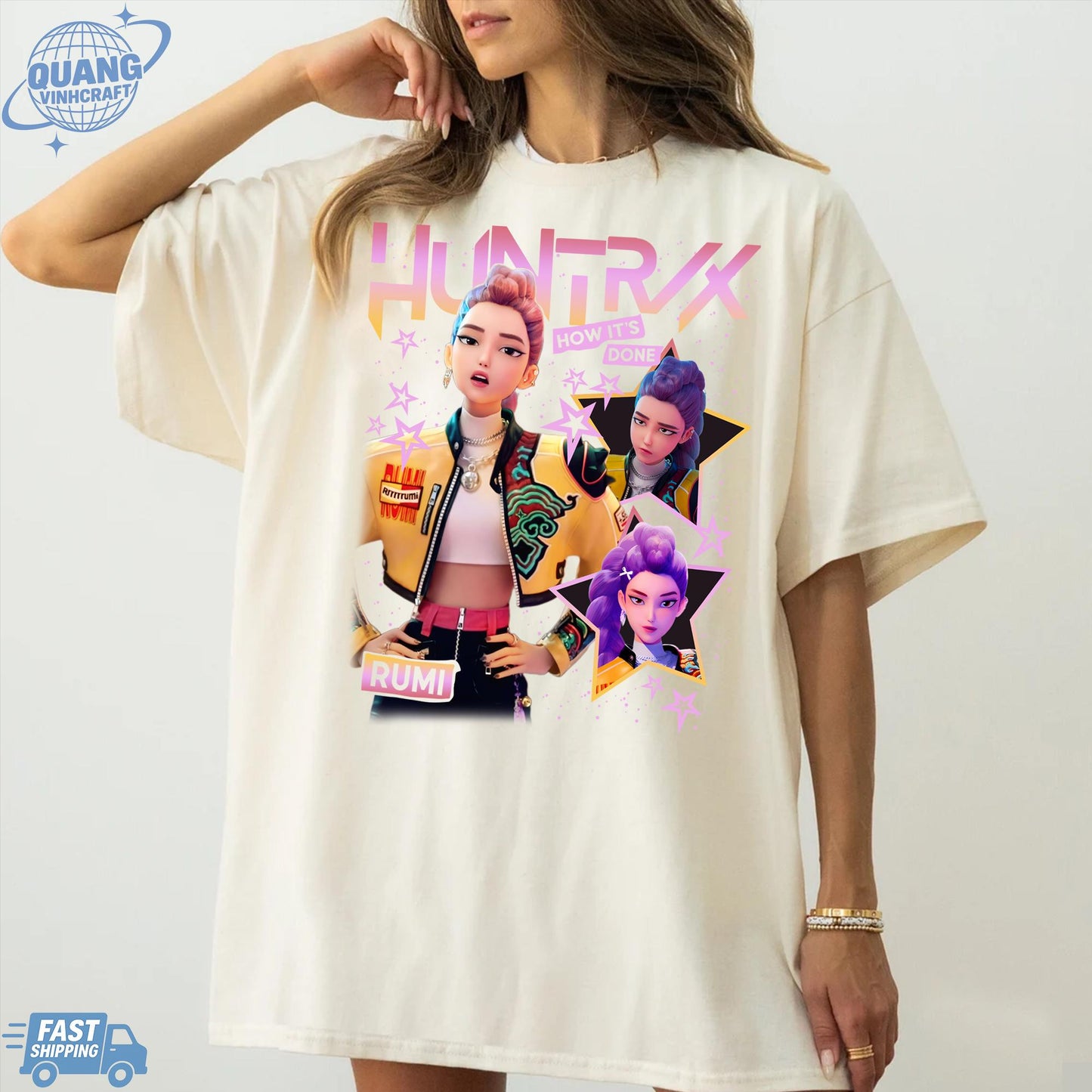 Rumi Kpop Shirt, Rumi Bootleg Fan T-Shirt, Kpop Demon Hunters Tee, gift For Fan Shirt, Gift for Huntrix fan Shirt