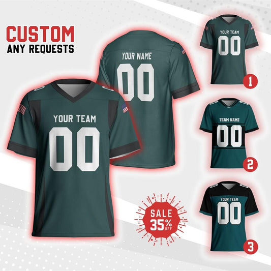 Personalized Name & Number Free Style Sports, Custom Team Eagle Football Jersey orange and white jersey, Jersey Gift for Him