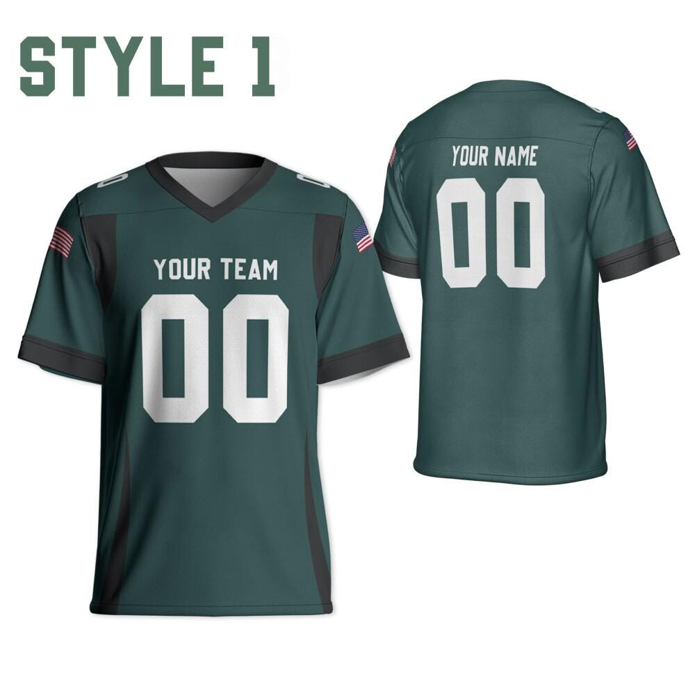 Personalized Name & Number Free Style Sports, Custom Team Eagle Football Jersey orange and white jersey, Jersey Gift for Him