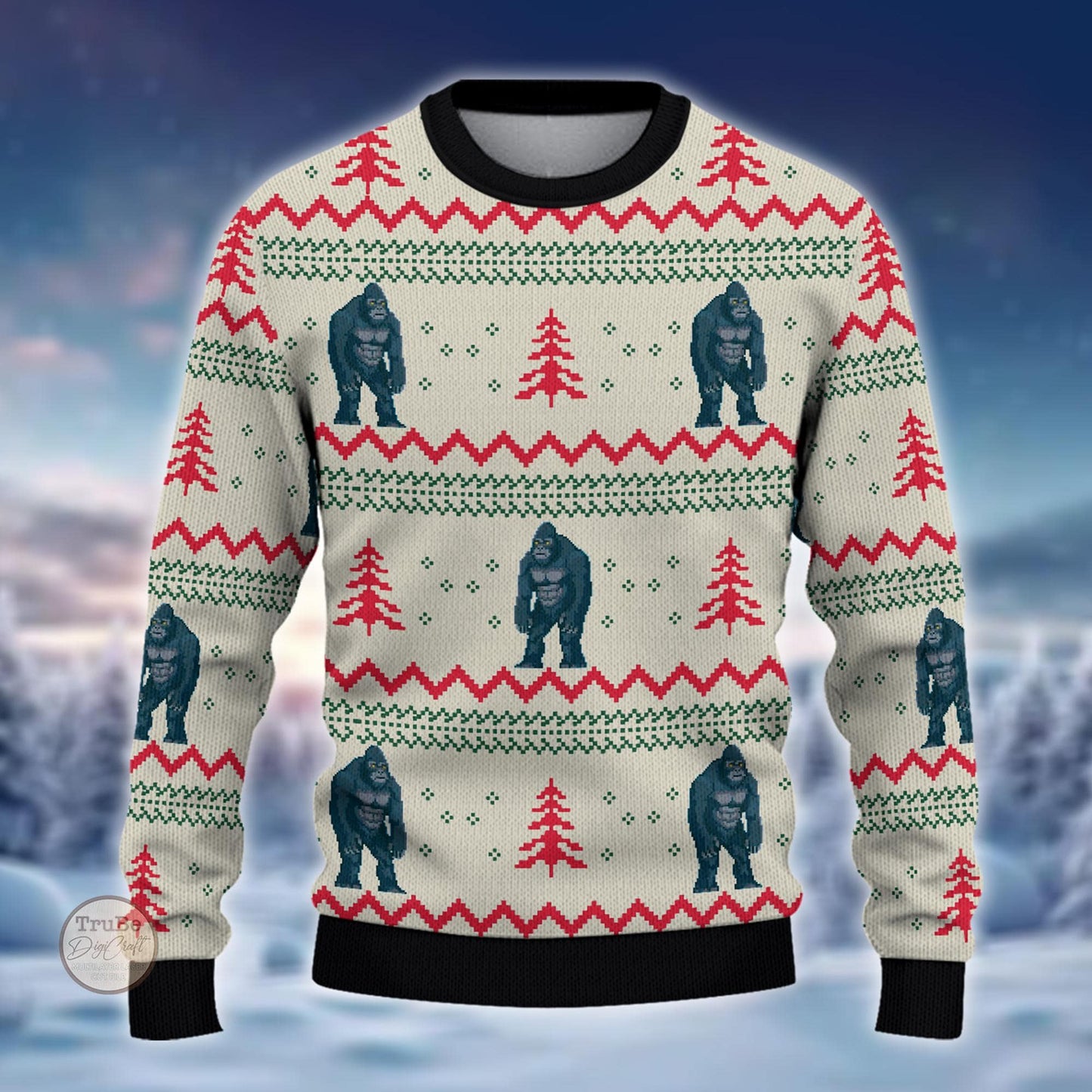 Funny King Kong Ugly Christmas Sweater: Custom All-Over Print