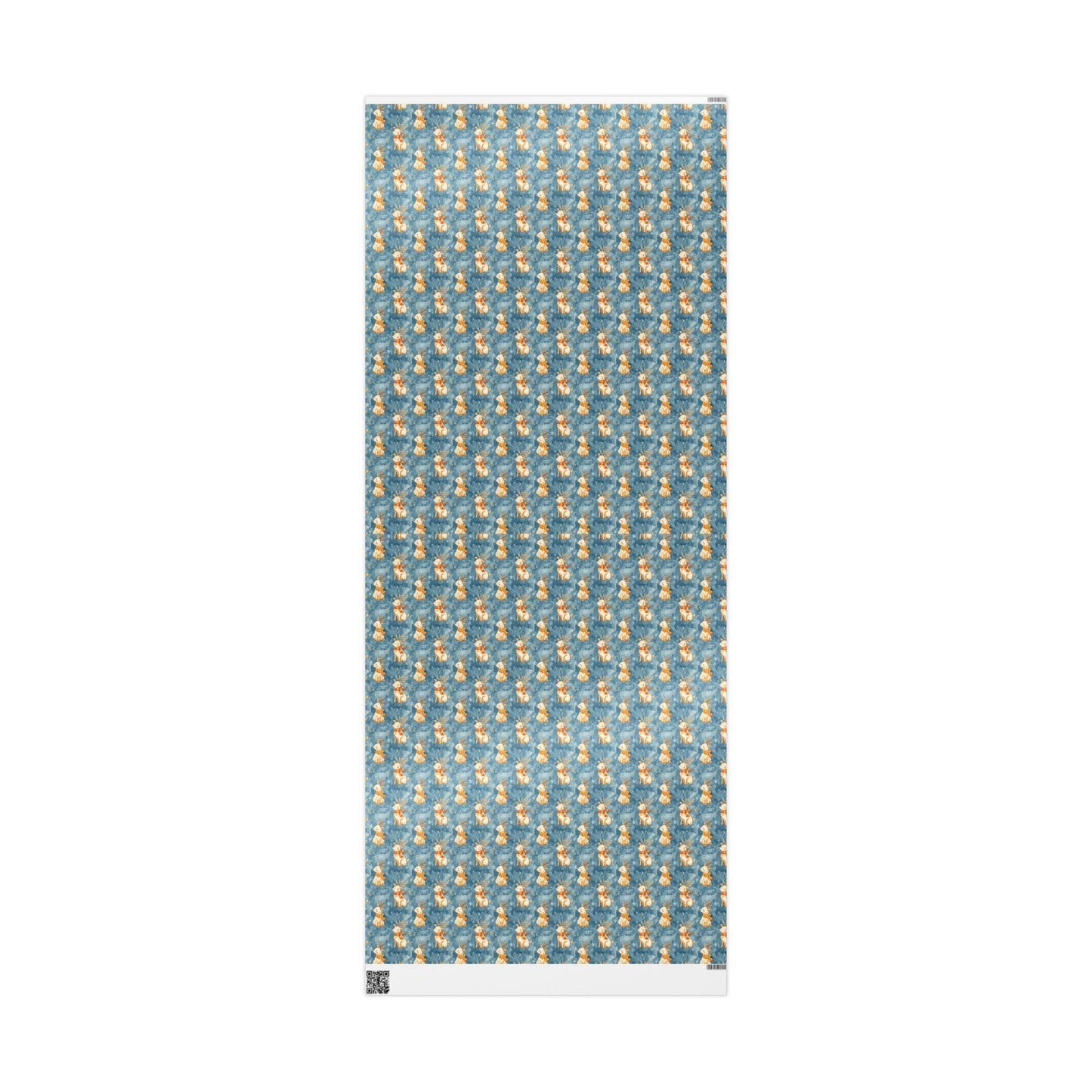 Premium Watercolor Wrapping Paper Christmas Deer | Holiday Gift Wrap Roll | Rustic Festive Winter Aesthetic #9