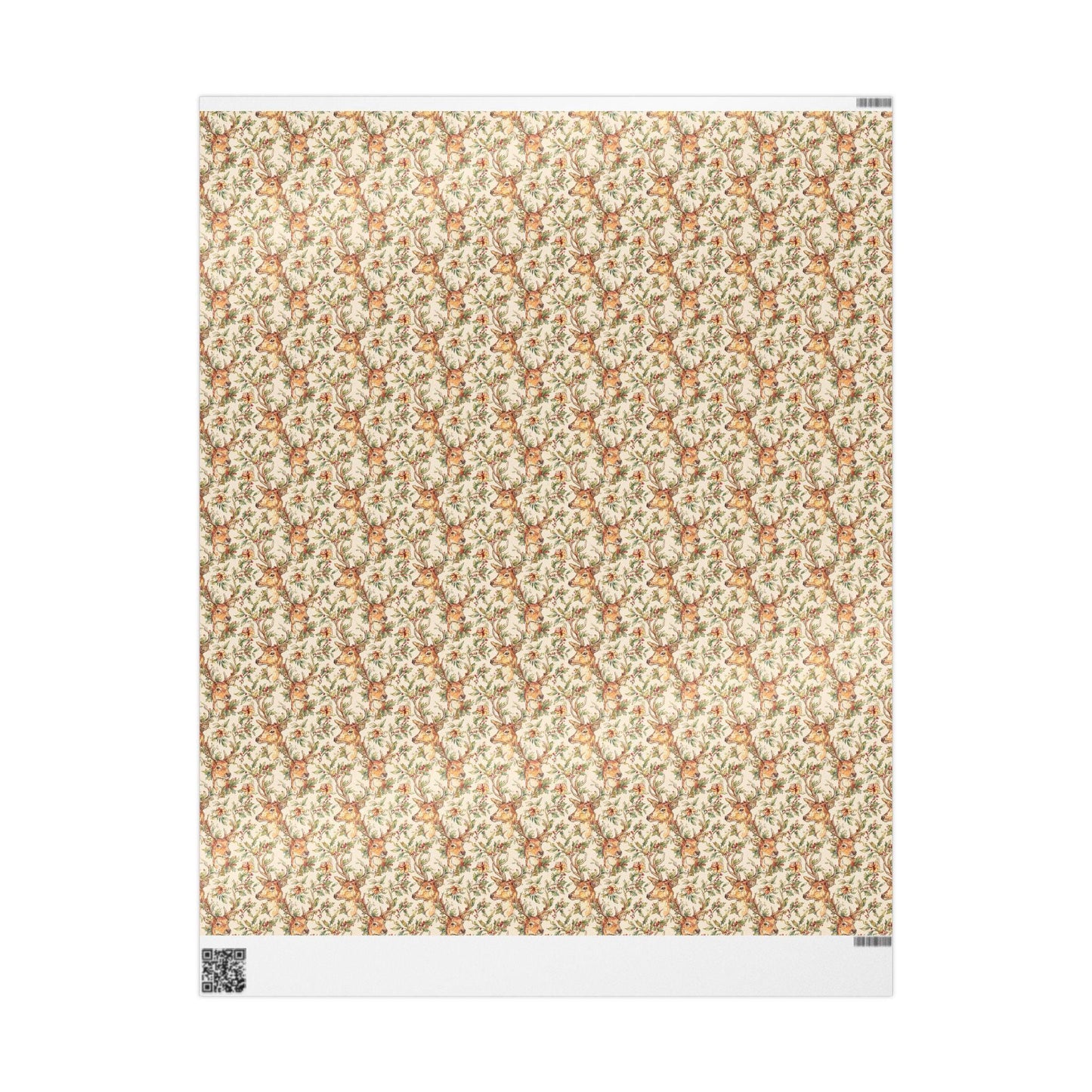Christmas Wrapping Paper Watercolor Deer | Premium Rustic Holiday Gift Wrap Roll | Festive Xmas Supplies #6