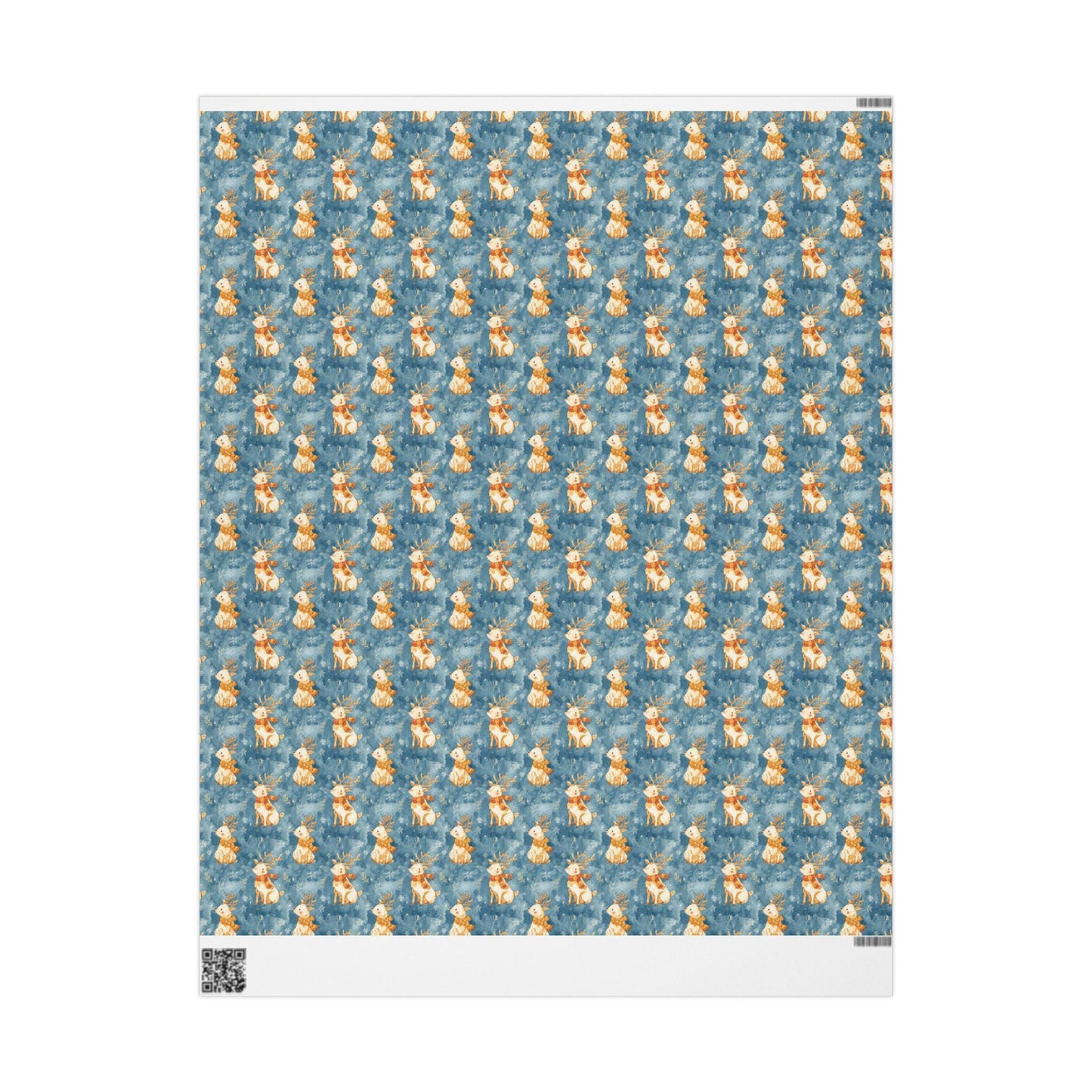 Premium Watercolor Wrapping Paper Christmas Deer | Holiday Gift Wrap Roll | Rustic Festive Winter Aesthetic #9