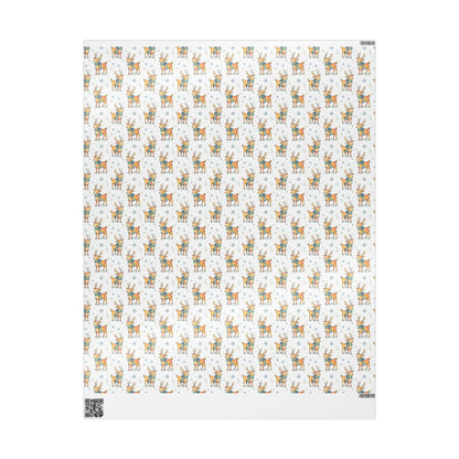 Rustic Christmas Wrapping Paper Deer | Premium Watercolor Gift Wrap Roll | Cozy Festive Holiday Supplies #8