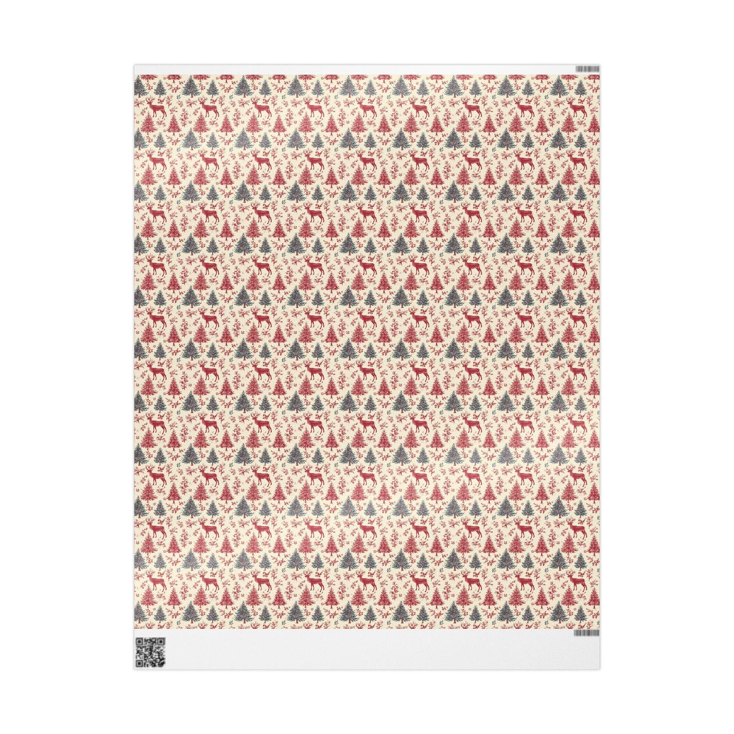 Premium Wrapping Paper Christmas Deer | Watercolor Holiday Gift Wrap | Cozy Rustic Festive Winter Roll #5