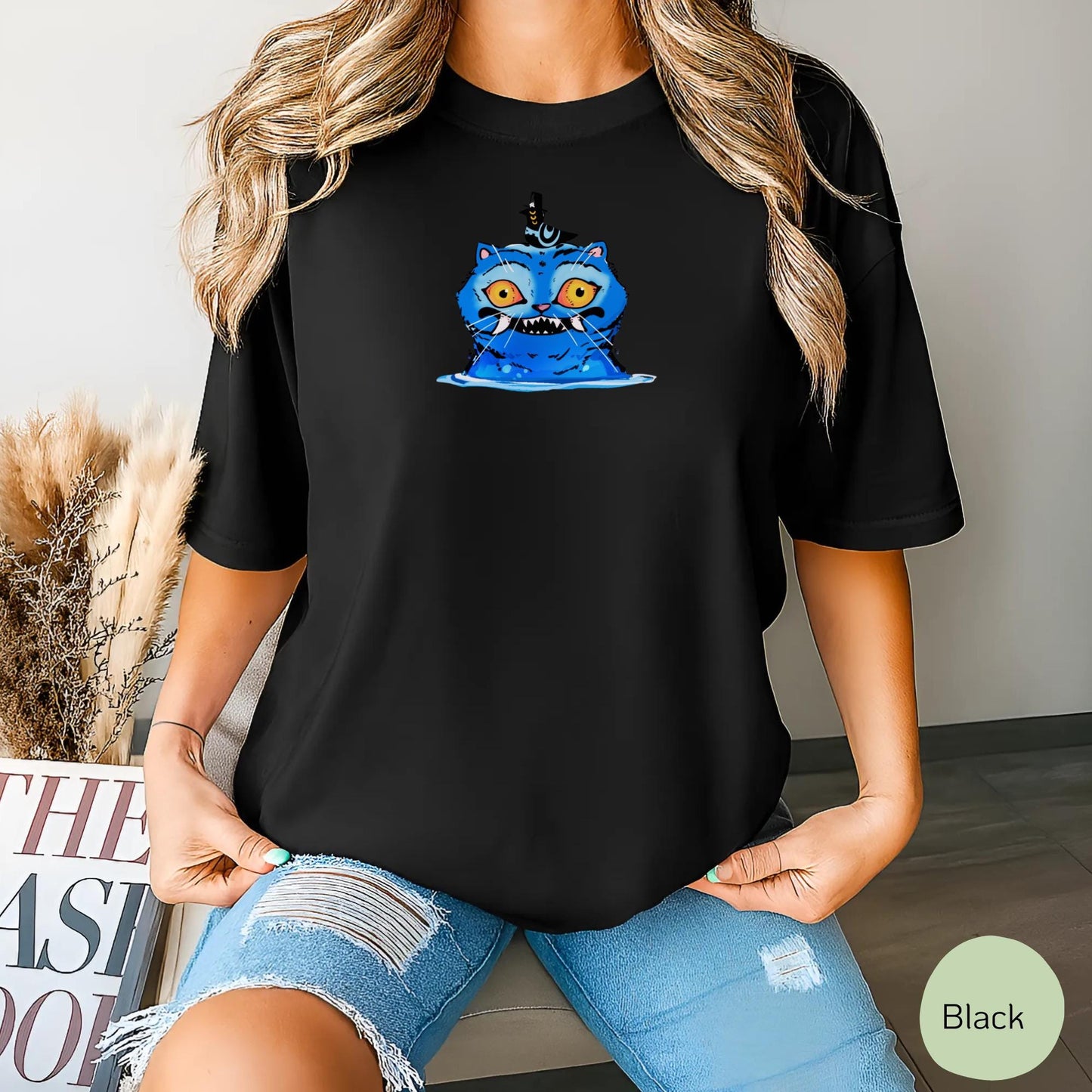 Demon Hunter Tiger Comfort Colors T-Shirt, K-pop Demon Shirt, Anime Cat Graphic Tee, Hunter Merch Shirt, Anime Lover Gift