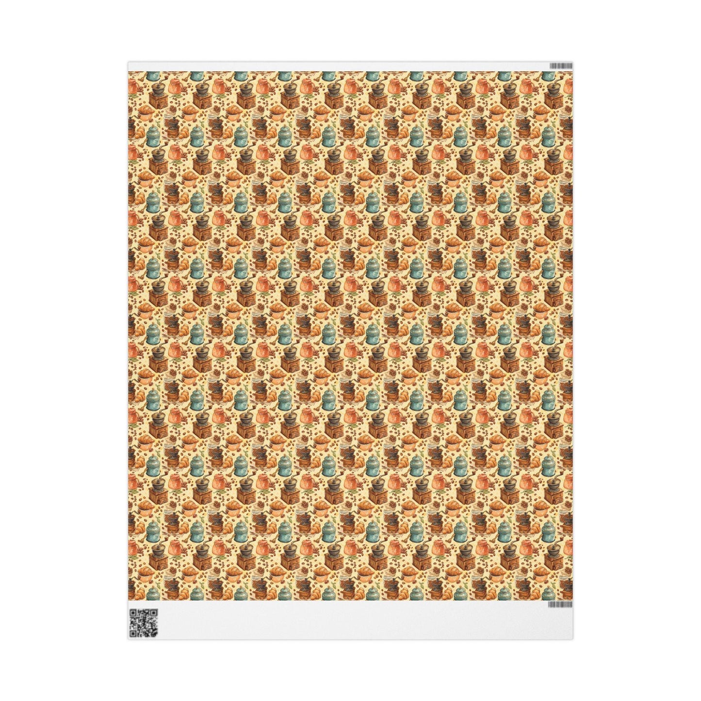 Coffee Wrapping Paper Premium Rustic | Watercolor Barista Gift Wrap | Coffee Lover Cozy Supplies #6